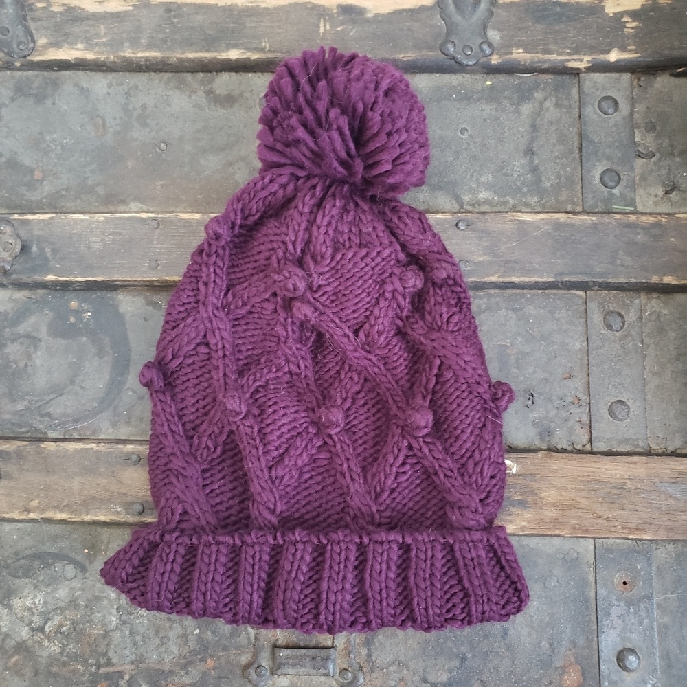 Maurices Cable Knit Pom Hat